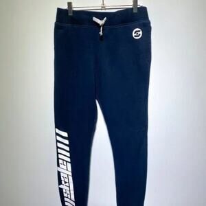 H&M Boys Navy Track Pants with Skate Decal Size 14Y
